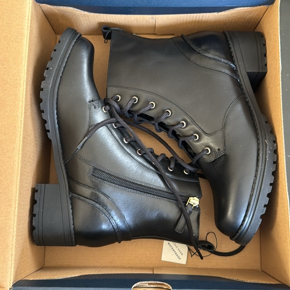 Cole Haan Camea Waterproof Leather Combat Boot NEW
